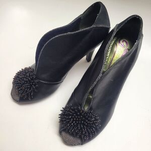 Poetic License Beaded Slit Front Heels